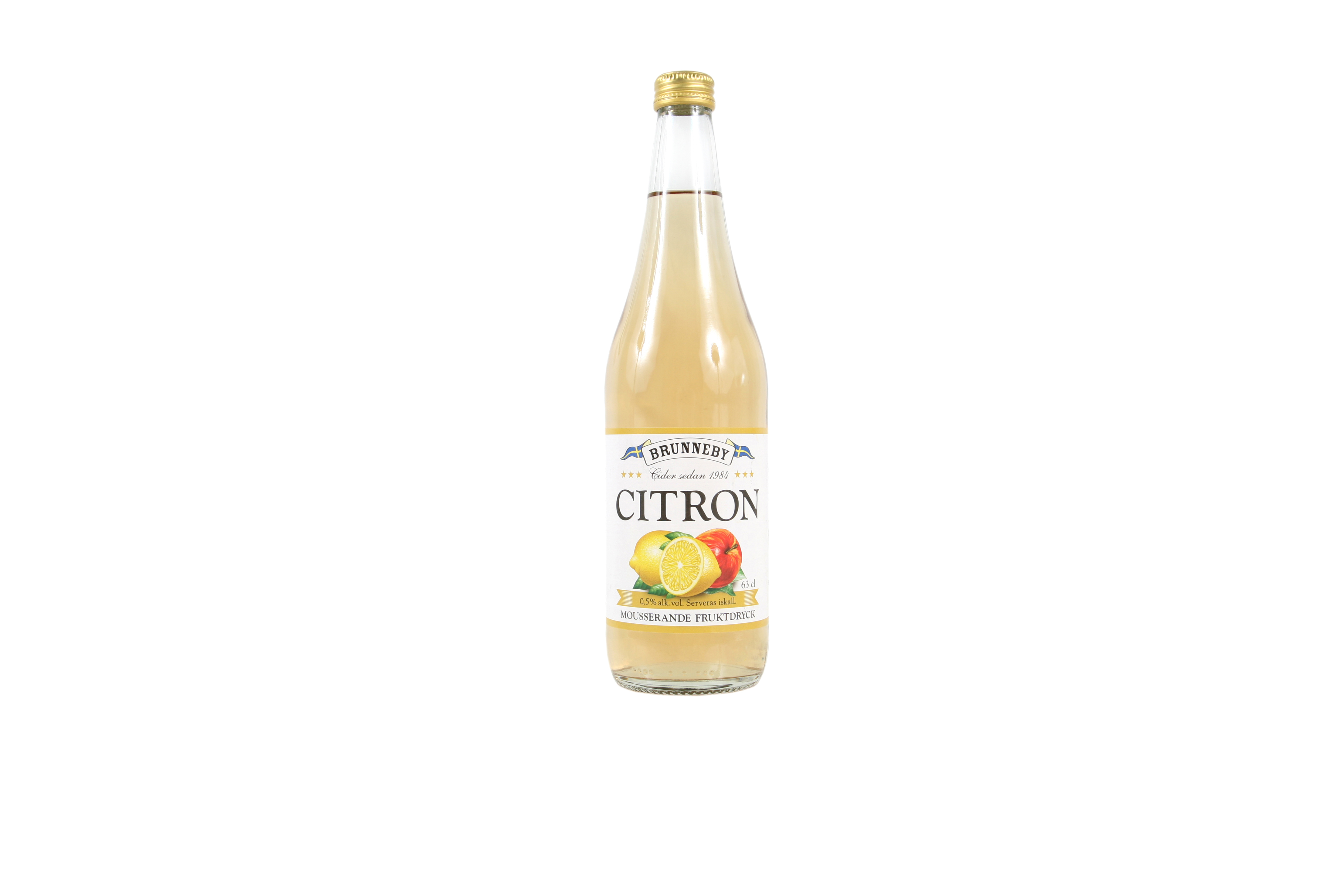 Högupplöst bild på Mousserande Citron i 63cl flaska.