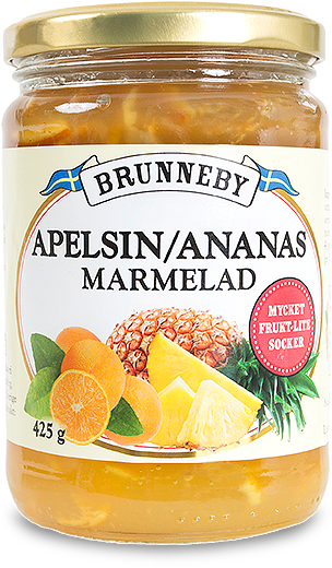Bild på Apelsin och ananasmarmelad i 425g burk.