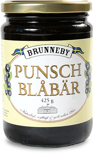 Bild på Punsch-blåbärssylt i 425g burk.